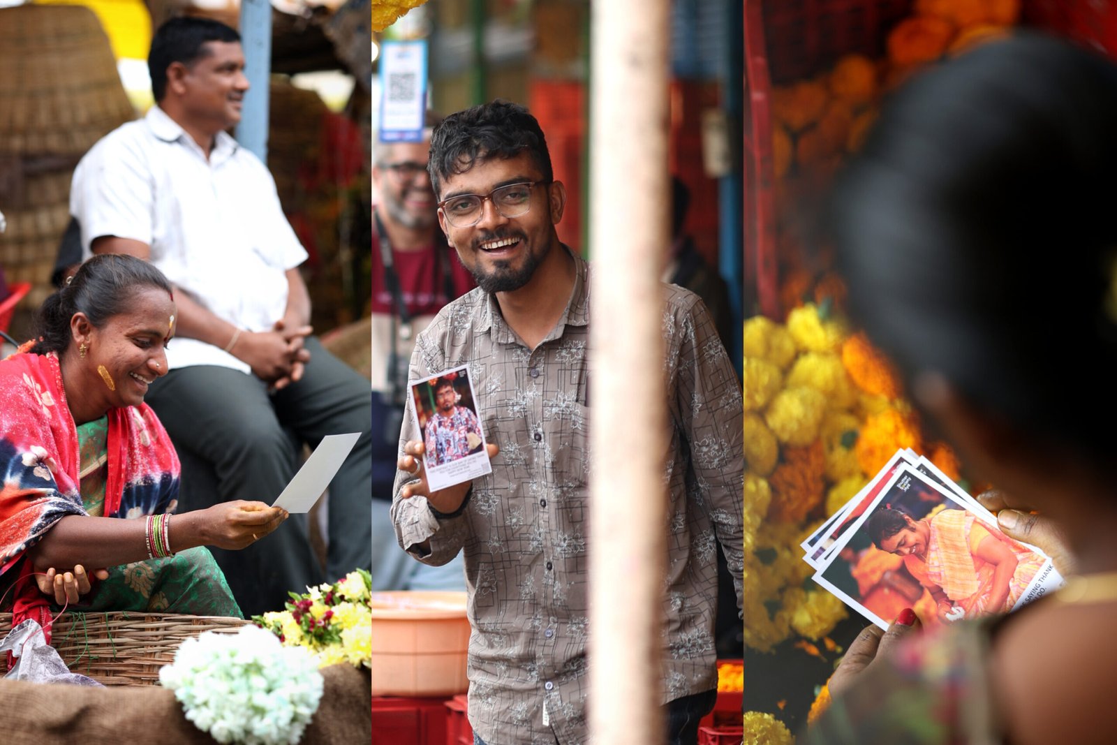 Jan – 2026: Celebrating New Year by Giving Back Through Photo Prints to Gudimalkapur Flower Market Vendors, Hyd